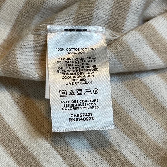 🆕 Loft Striped Textured Tie Neck Sweater ~ Medium - Picture 6 of 7